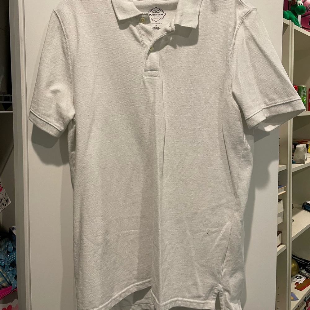 mens white polo